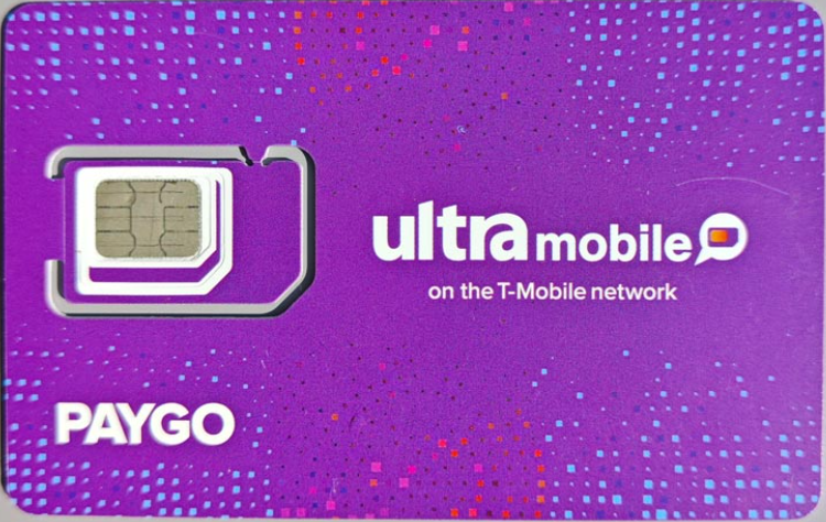 美国Ultra紫色手机卡有效期30天可续费